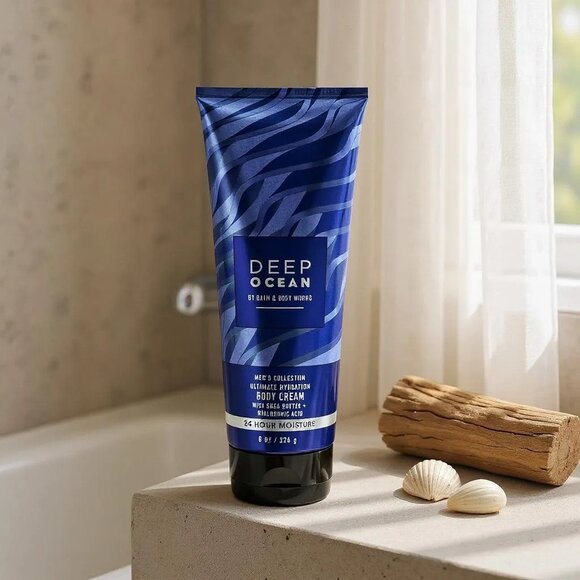 DEEP OCEAN Body Cream For Men From Bath & Body Works 8 OZ - Picture 1 of 5
